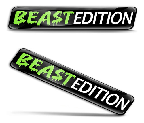 Biomar Labs 2 X 3d Gel Silicone Sticker Beast Badge Beast Gr