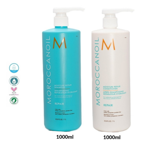 Pack Shampoo Y Acondicionador Reparacion 1000ml Moroccanoil