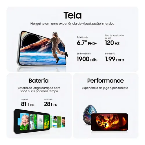 Celular Samsung Galaxy S24 Fe 5g 128gb 8gb Ram Tela 6.7 Galaxy Ai
