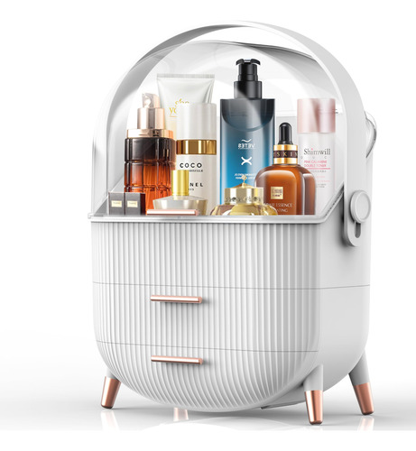 Organizador De Maquillaje Para Niñas Color Blanco Perla