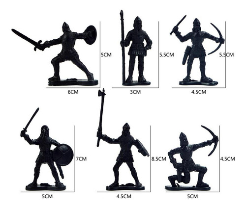 Juego De 112 Juguetes De Caballeros, Figura De Plástico