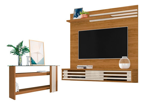 Home Theater Com Aparador Frizz Sublime Naturale Off White Cor Natura/off White