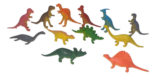 Juguete Set 12 Figuras Dinosaurios Miniaturas 4cm.