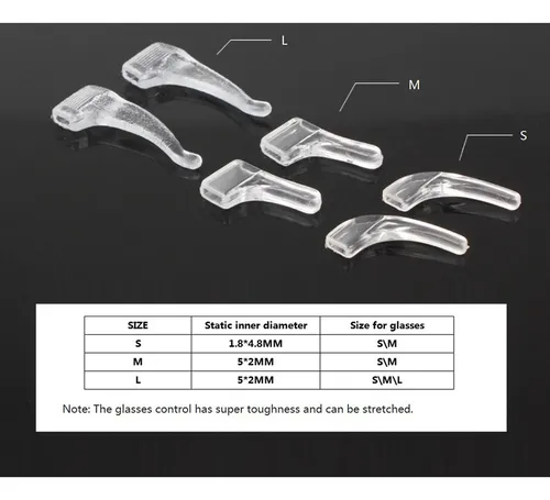 Temple Hook Tip Gafas De Agarre Soporte Antideslizante Metro