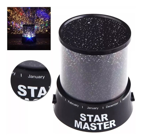 Star Master Luminária Abajur Projetor De Estrelas - Na Caixa