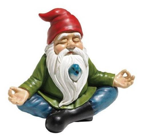 Diseño Toscano Zen Garden Gnome Statue 8 Pulgadas Polyresin