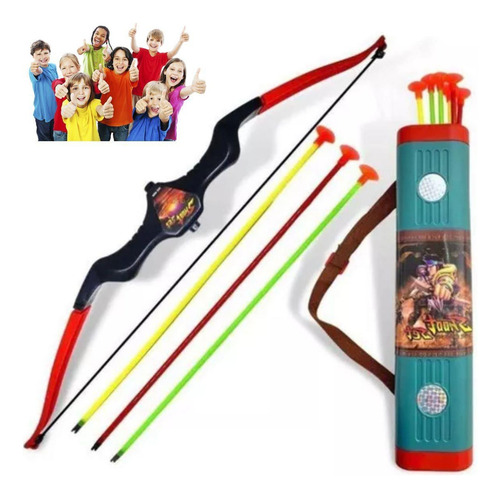 Arco E Flecha Arqueiro Alvo Lançador Bolsa Brinquedo