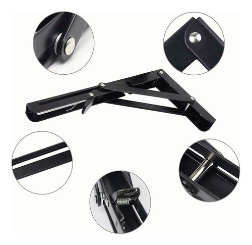 Mensula Soporte Repisa Acero Brazo Abatible Par 50cm