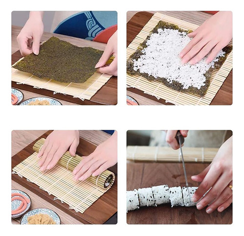 Kit Para Hacer Sushi Bazooka Con Tapetes De Bambú Para Enrol