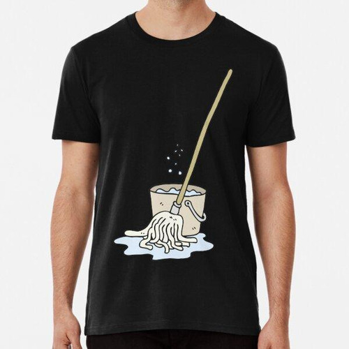 Remera Cartoon Mop And Bucket Algodon Premium