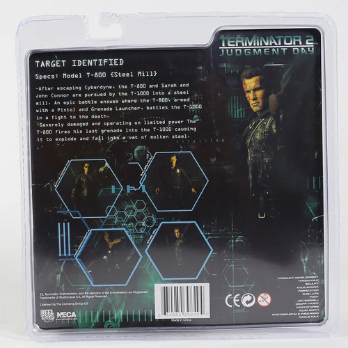 Figura De Ação The Terminator 2 T-800 T800 Steel Mill D