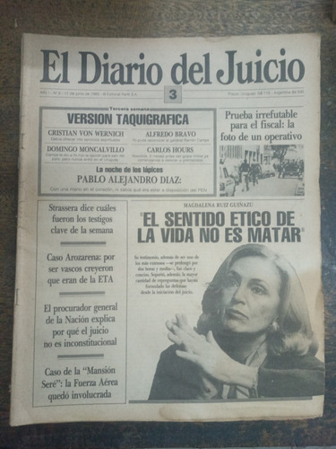 El Diario Del Juicio Nº 3 * Junio 1985 * Perfil *