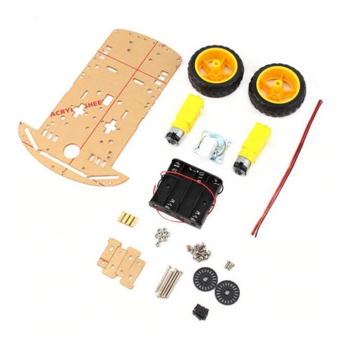 10 X Kit Chassi 2 Rodas 2wd Robô Projeto Arduino +