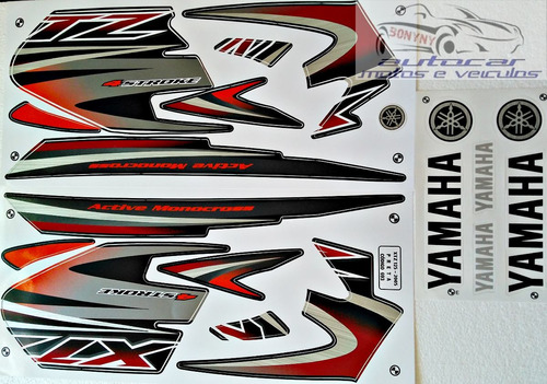 Kit Jogo Faixa Adesivo Yamaha Xtz 125 2005 Preta