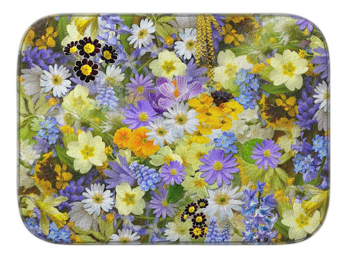 Tapete De Microfibra Para Secar Platos, Diseño De Flores, Gr