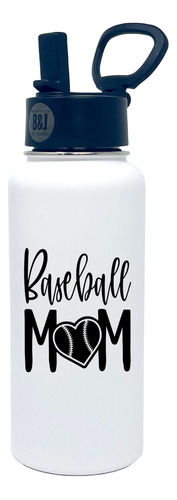 Brooke & Jess Designs Vaso De Beisbol Para Mama, Botella De