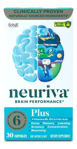 Neuriva Nootropic Brain Suplemento Plus 30 Capsulas