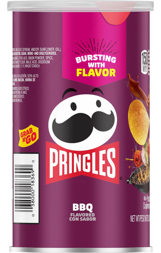 Botana De Papas Fritas Sabor Barbacoa Lata 70 Gramos 12 Unid