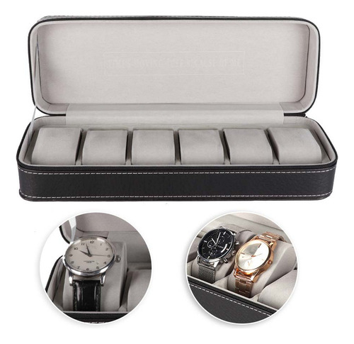 Elegante Funda De Reloj De Pulsera Con 6 Ranuras For Guarda