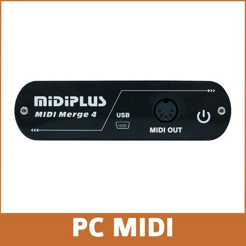Imagen 3 de 8 de Midiplus Midi Merge 4 Interfaz Midi Usb 4 Midi In 1 Midi Out