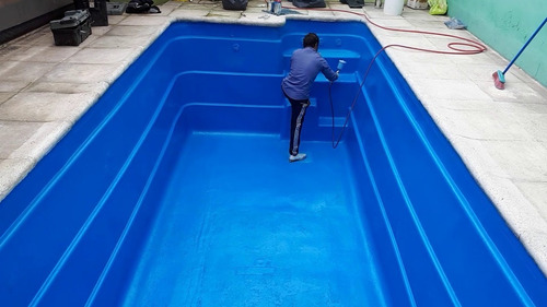 Imagen 2 de 9 de Pintura Pileta Fibra Y Plastico Venier 4lts