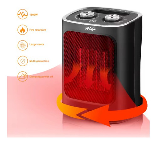 Calefactor Ventilador Aire Frío Eléctrico Portátil 1800w