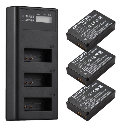 -batería E12 -indicadores Led E12 De 3 Ranuras Micro Usb Y T