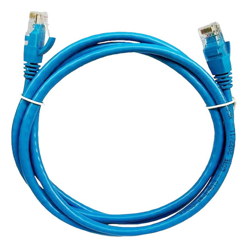 Line Cord Cat6 Azul 0,5mt Certifica Cabo De Rede Fluke Telec