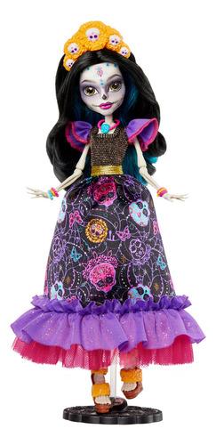 Monster High Muñeca Skelita Calaveras Con Hermoso Vestido