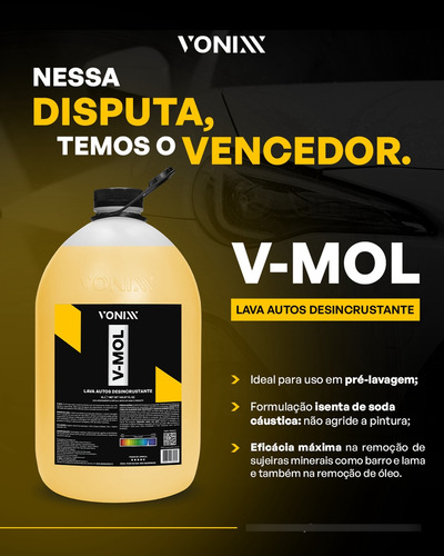 Shampoo V-mol + Removex + Limpa Estofado + Alumax Vonixx 5l