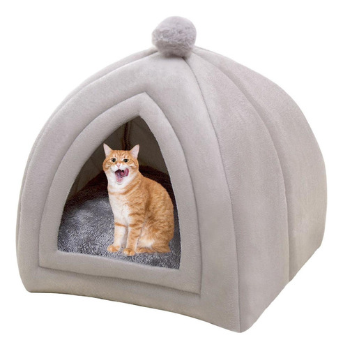 Lindo Gato Casa Cama Caliente Lavable Gatito Felpa Cachorro