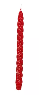 Vela Espiral Colores Adviento Corona Decorar 23cm Mylin 1pz Color Rojo