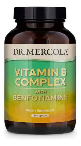 Complejo B Con Benfotiamina Dr. Mercola 180 Capsulas Sabor Neutro