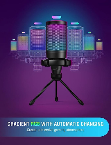 Kit De Micrófono Fifine, Con Soporte De Brazo, Usb, Rgb