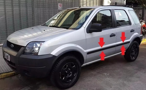 Baguetas Ford Ecosport 2008 Negras Molduras Adhesivas 4 Pzs.