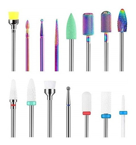 Set Manicure 15 Piezas De Brocas De Uñas 3/32 Pulgadas