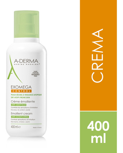 Aderma Exomega Control Crema Emoliente Piel Sensible 400ml