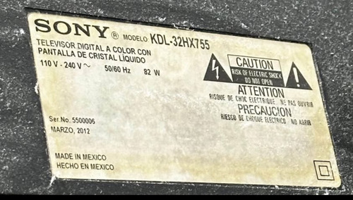 Tv Sony Hd 3d De 32 Pulgadas Pantalla Dañada Precio Negociab (Usado)