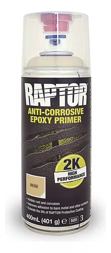 Caja 6 Sprays Pintura Raptor 2K Negro 400 Ml