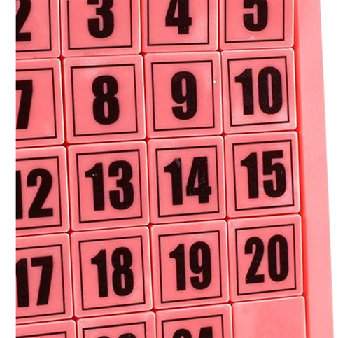 Número Slide Puzzle Juguetes De Aprendizaje Rosa 24 Cubos