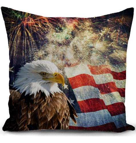 Funda De Almohada Águila Americana, Decoración Hogar ...