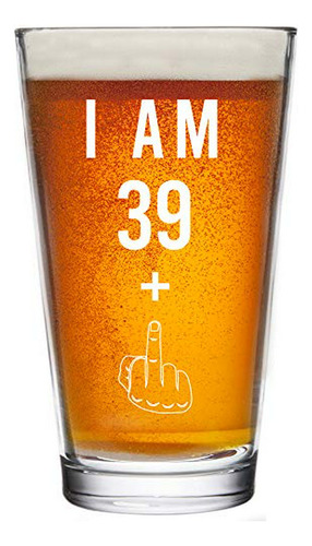Vaso De Cerveza 40 Cumpleaños - 16 Oz.