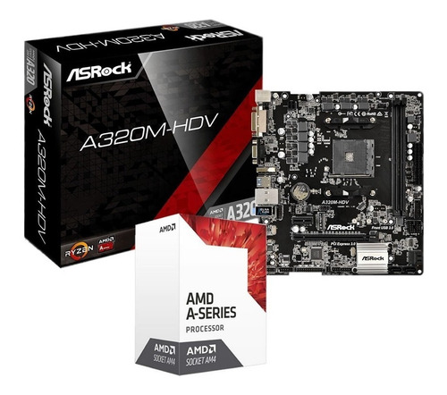 Combo Actualización Pc Amd Apu A8 9600 3.8ghz Ddr4 8gb 2400 Mother A320m Hdmi