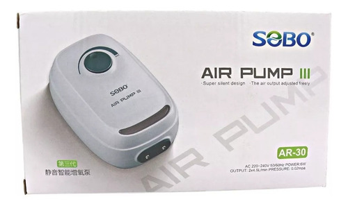 Bomba Aire Ajustable De 2 Salidas 4.5l/mn 6w Sobo Acuario