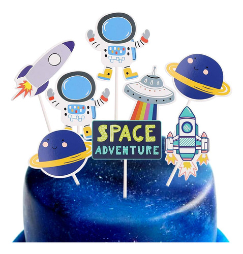 Ccinee 24 Piezas Adornos Para Cupcakes De Astronauta Decorac