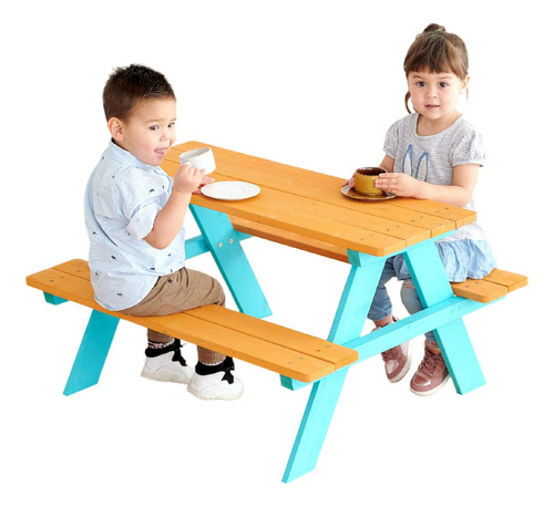 Mesa Y Banco De Picnic Niños Al Aire Libre De Madera, ...