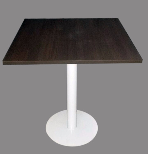 Mesa Para Bar Pie Central Tapa Fibromelamina 80x80cm O 80 Ø