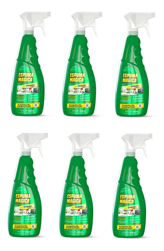 Imagem 1 de 1 de Kit 06 Espuma Mágica Gatilho 500ml Proauto