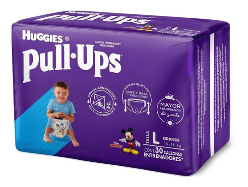 Huggies Pull-ups, Calzoncito Desechable Grande Niño 30 U Género Hombre Talla Grande (G)