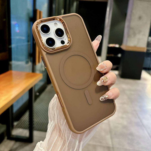Funda Magsafe Para iPhone 11, 12, 13, 14, 15, 16 Pro, Max, 14 Plus, 15 Plus, 16 Plus, Sensación De Piel, Antihuellas Dactilares